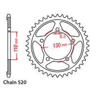 RK Rear Sprocket - Steel 40T 520P