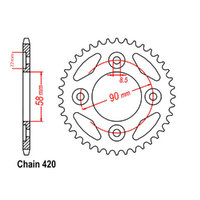 RK Rear Sprocket - Steel 34T 420P Product thumb image 1