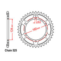 Rear Sprocket - Steel 40T 525P Product thumb image 1