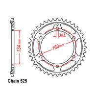 RK Rear Sprocket - Steel 41T 525P Product thumb image 1