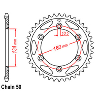 RK Rear Sprocket - Steel 40T 530P