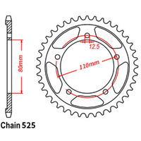 RK Rear Sprocket - Steel 42T 525P  Product thumb image 1