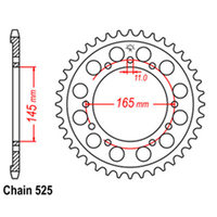 RK Rear Sprocket - Steel 45T 525P D/D sku:32-ML0-45