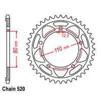 Rear Sprocket - Steel 45T 520P Product thumb image 1