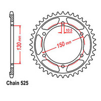 RK Rear Sprocket - Steel 46T 525P