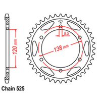 RK Rear Sprocket - Steel 38T 525P