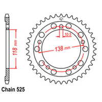 RK Rear Sprocket - Steel 39T 525P Product thumb image 1