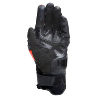 Dainese Carbon 4 Leather Gloves - Short Cuff - Black/Fluoro Red