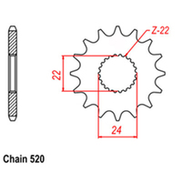 RK Front Sprocket - Steel 14T 520P Product thumb image 1