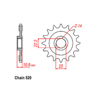 RK Front Sprocket - Steel 13T 520P