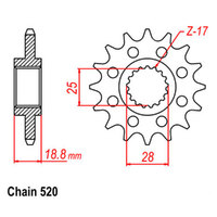 RK Front Sprocket - Steel 15T 520P Product thumb image 1