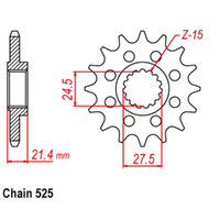 RK Front Sprocket - Steel 15T 525P