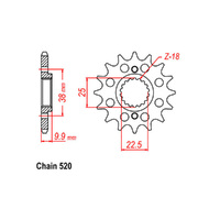 RK Front Sprocket - Steel 13T 520P Product thumb image 1