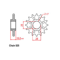 RK Front Sprocket - Steel 20T 525P Product thumb image 1