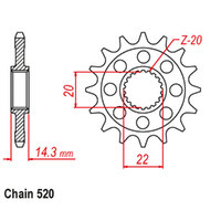 RK Front Sprocket - Steel 16T 520P Product thumb image 1