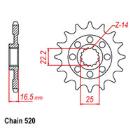 RK Front Sprocket - Steel 14T 520P Product thumb image 1