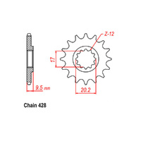 RK Front Sprocket - Steel 13T 428P Product thumb image 1