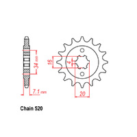 RK Front Sprocket - Steel 14T 520P  Product thumb image 1