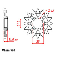 RK Front Sprocket - Steel 13T 520P  Product thumb image 1