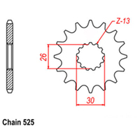 RK Front Sprocket - Steel 17T 525P  Product thumb image 1