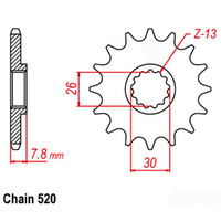 RK Front Sprocket - Steel 18T 520P  Product thumb image 1