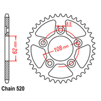 RK Rear Sprocket - Steel 39T 520P  Product thumb image 1