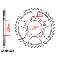 RK Rear Sprocket - Steel 40T 525P  Product thumb image 1