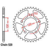 RK Rear Sprocket - Steel 40T 520P  Product thumb image 1