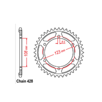 RK Rear Sprocket - Steel 60T 428P Product thumb image 1