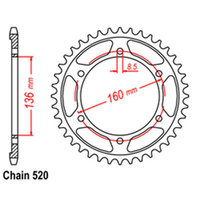 RK Rear Sprocket - Steel 40T 520P Product thumb image 1