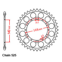 RK Rear Sprocket - Steel 41T 525P Product thumb image 1