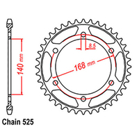 RK Rear Sprocket - Steel 41T 525P