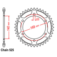 RK Rear Sprocket - Steel 42T 525P  Product thumb image 1