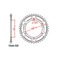 RK Rear Sprocket - Steel 47T 525P 