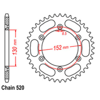 RK Rear Sprocket - Steel 48T 520P 