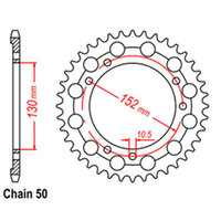 RK Rear Sprocket - Steel 46T 530P