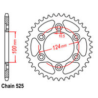 RK Rear Sprocket - Steel 38T 525P  