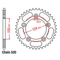 RK Rear Sprocket - Steel 43T 520P sku:42-D06-43