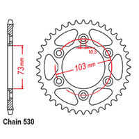 RK Rear Sprocket - Steel 43T 530P Product thumb image 1