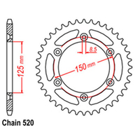 RK Rear Sprocket - Steel 40T 520P 