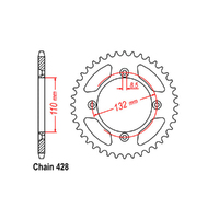 RK Rear Sprocket - Steel 46T 428P  Product thumb image 1