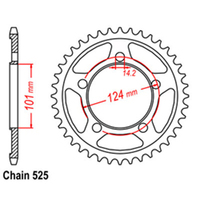 RK Rear Sprocket - Steel 38T 525P 