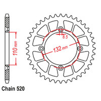 RK Rear Sprocket - Steel 46T 520P  Product thumb image 1