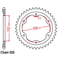 RK Rear Sprocket - Steel 38T 525P  Product thumb image 1