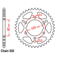 RK Rear Sprocket - Steel 38T 520P 