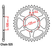 RK Rear Sprocket - Steel 39T 525P Product thumb image 1