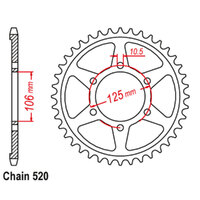 RK Rear Sprocket - Steel 41T 520P Product thumb image 1