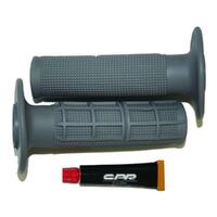 Link Motorcycle Hand Grips  Off Road Half Waffle  Grey