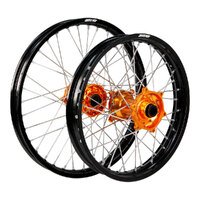 States MX Wheel SET KTM SX/SX-F 2023 21 inch Front/19 inch Rear - Black/Orange/Silver Product thumb image 1