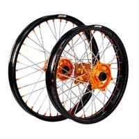 States MX Wheel SET KTM SX 2013 21 inch Front/19 inch Rear - Black/Orange